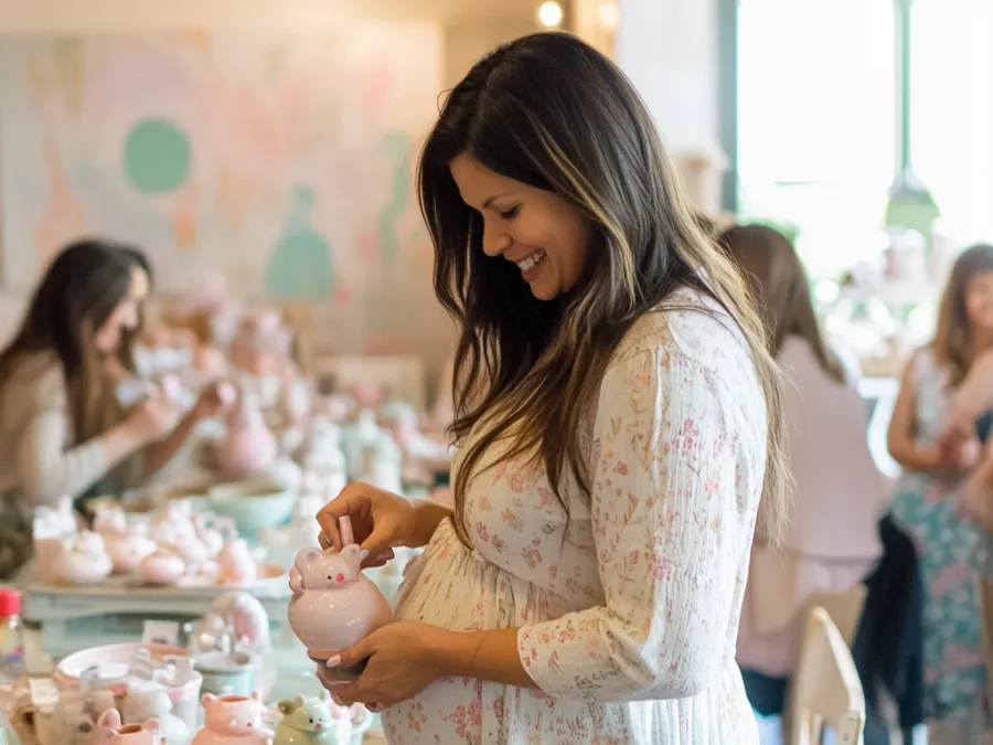 Baby shower con torno y cerámica