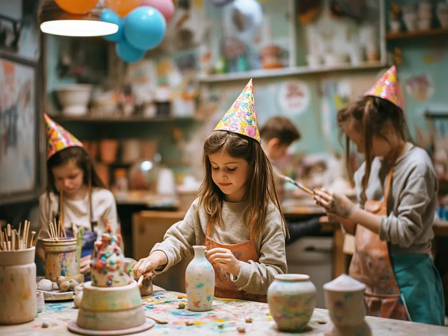 Cumpleaños con torno y cerámica