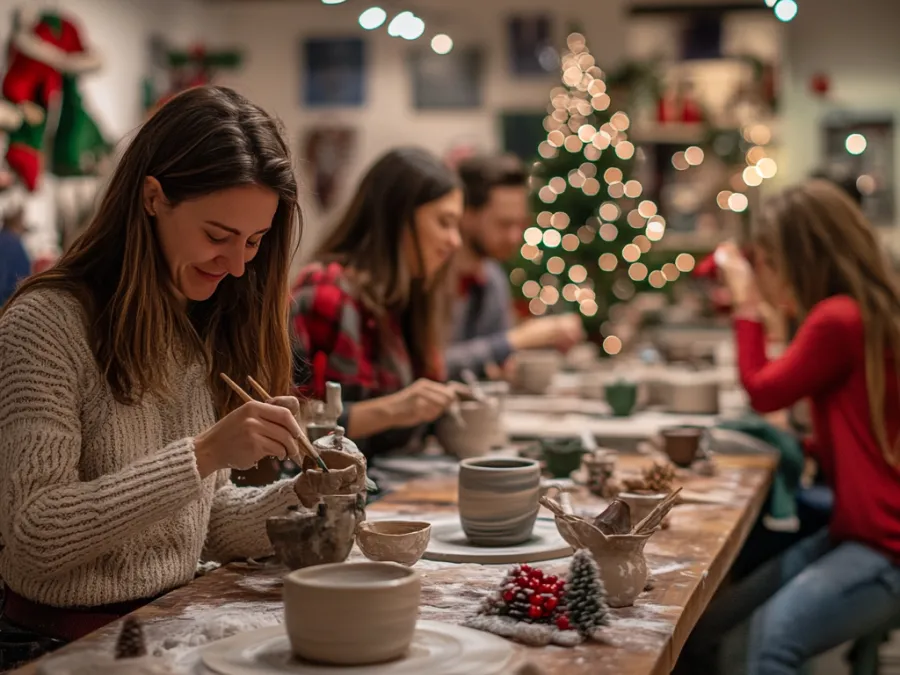 Fiesta de Navidad con cerámica
